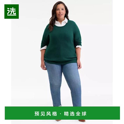 1h可退 【美国直邮】Charter Club 大码 100 羊绒圆领毛衣 女装