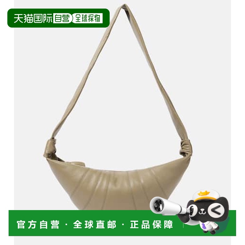 1h可退 香港直邮Lemaire 女士 牛角包形中号皮革肩包 green绿色