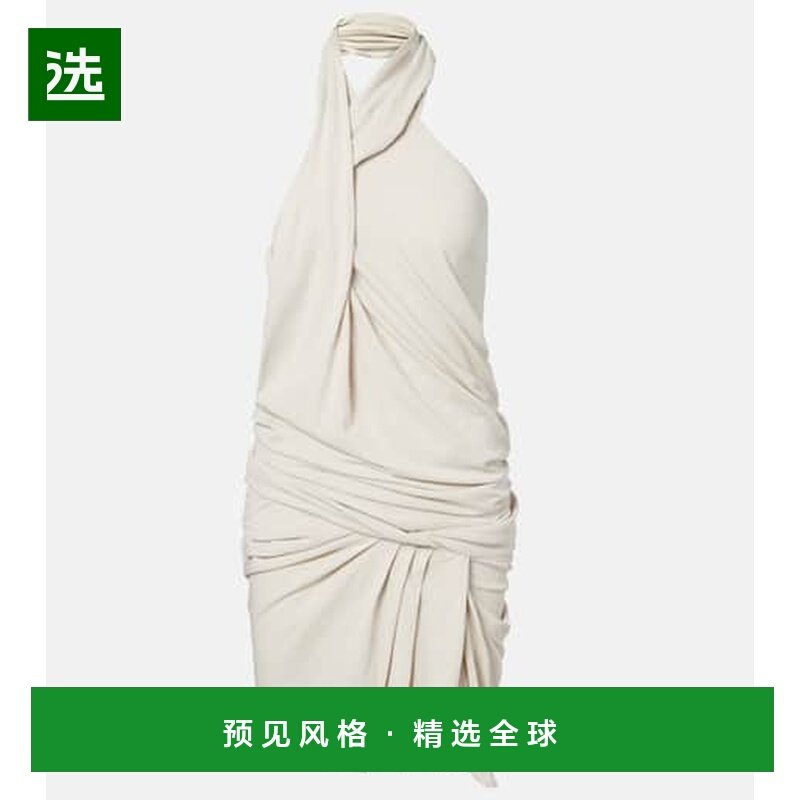 1h可退 香港直邮Entire Studios 女士 垂褶棉混纺针织迷你连衣裙,女装/女士精品,连衣裙,淘宝优惠券,粉丝福利购,淘宝优惠卷