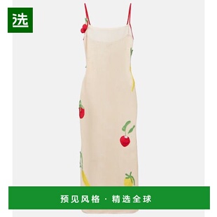 1h可退 香港直邮Staud 女士 Adeline 钩花棉质沙滩连衣裙