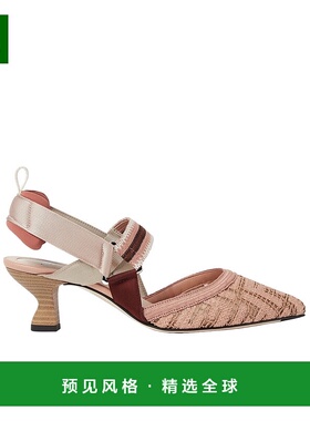 香港直邮Fendi 刺绣中跟露跟鞋 8J8734ASB4