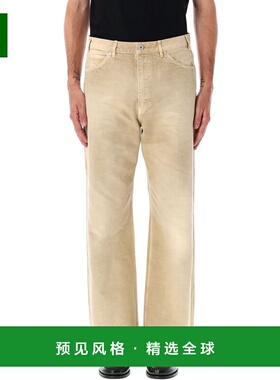 香港直邮AURALEE 男士休闲裤 A25SP02CDLB SS2025 米白色 腰带环