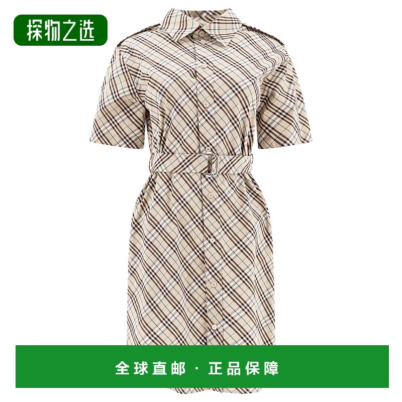 1h可退 香港直邮BURBERRY 女士连衣裙 8103472 SS2025 浅棕色 Che