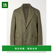 香港直邮drakes Games 男士 1h可退 Mk. 仿古无结构亚麻西装 外