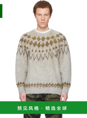 1h可退 香港直邮South2 West8 男士 灰色 Mohair Crew Neck 毛衣