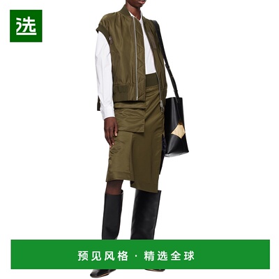 香港直邮Sacai 斜纹半身裙 24-07385