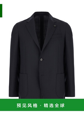1h可退 香港直邮Lardini 男士 深蓝聚酯混纺西装外套 CN6202ECN64