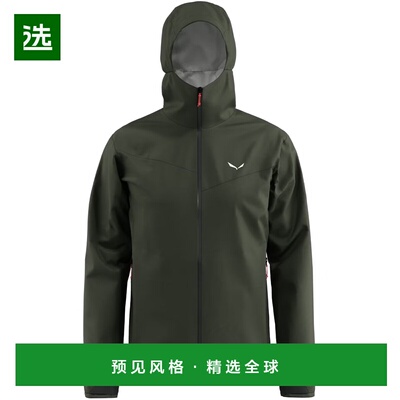 香港直邮SALEWA 男士户外冲锋衣 286155281 SS2026 绿色 PUEZ 2.5