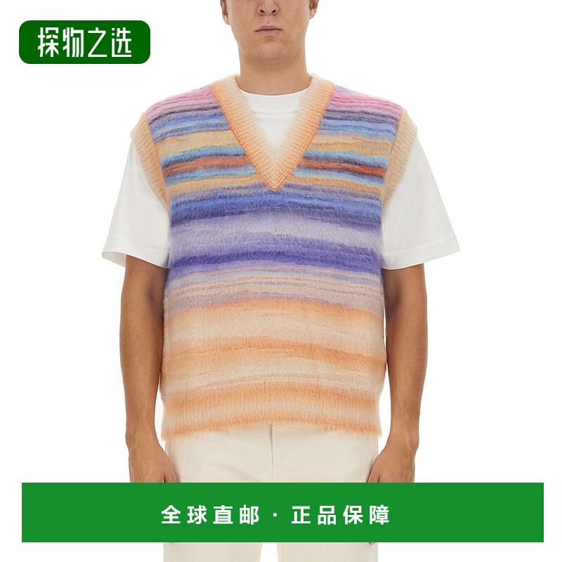 1h可退 香港直邮MISSONI 米索尼 男士 条纹针织背心 US23WN01BK02