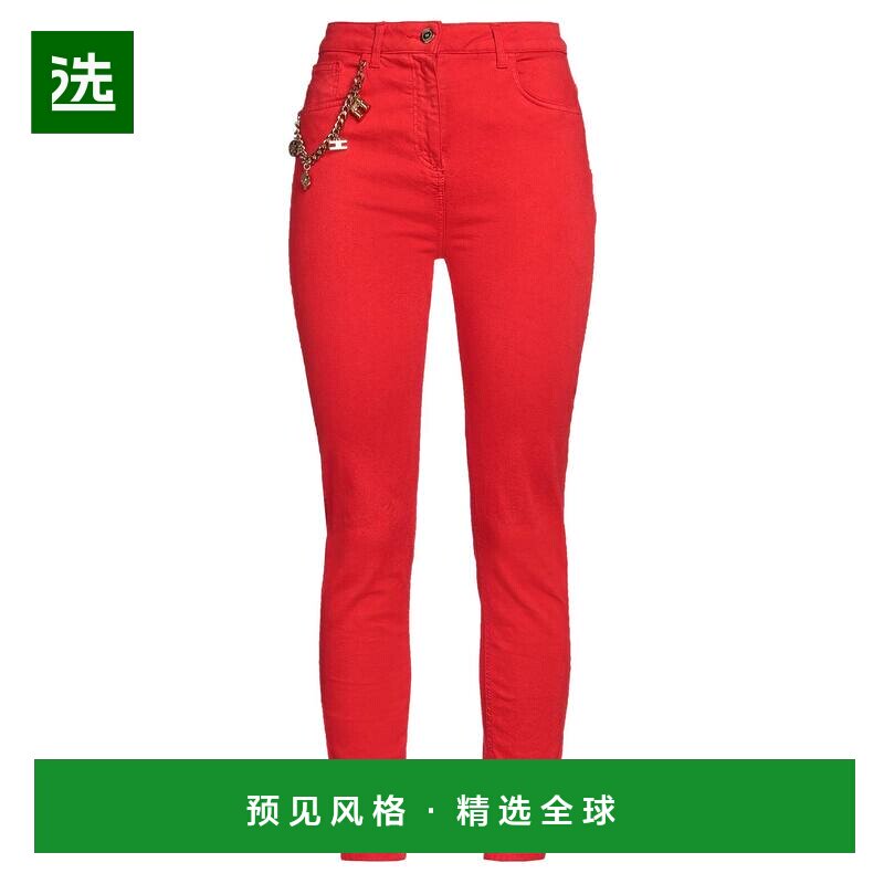 1h可退 香港直邮Elisabetta Franchi 女士 紧身牛仔裤 red红色 舒