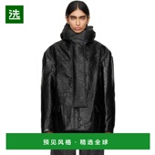 短外套 1h可退 24202 黑色超大廓形羊毛夹克 女装 美国直邮 R13