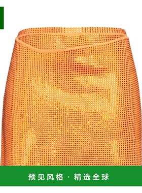 1h可退 香港直邮ANDREĀDAMO 女士 迷你半身裙 orange橙色 舒适时