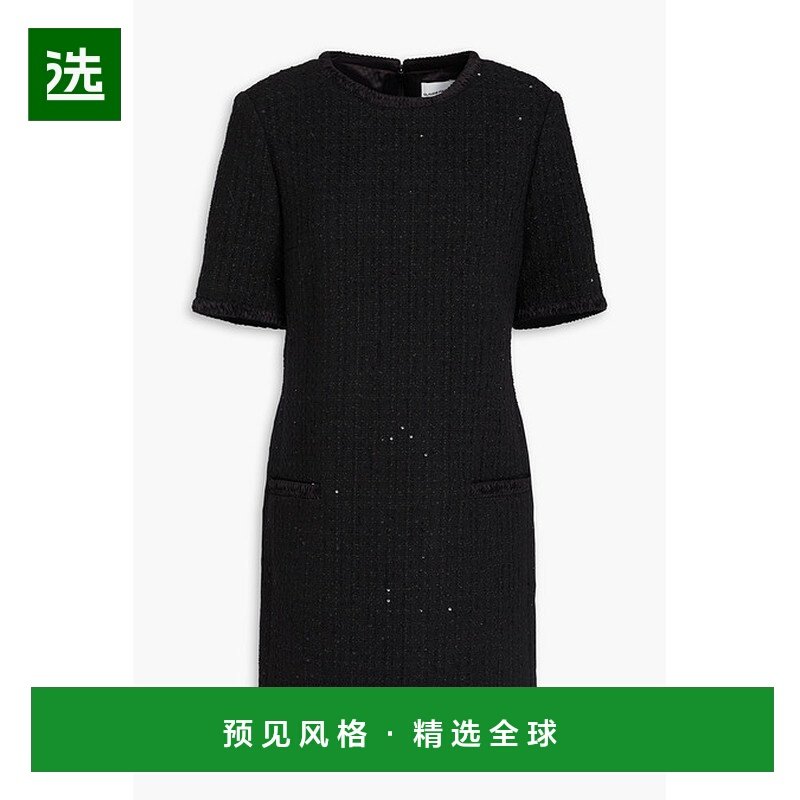 1h可退 香港直邮CLAUDIE PIERLOT 女士 珠片精饰毛圈花呢迷你连衣,女装/女士精品,连衣裙,淘宝优惠券,粉丝福利购,淘宝优惠卷