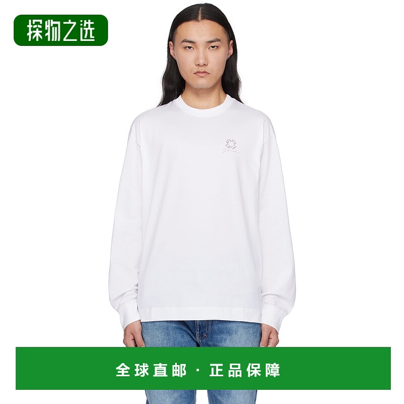 1h可退 香港直邮Givenchy 纪梵希 男士 白色 Crystals 4G T 恤 BM