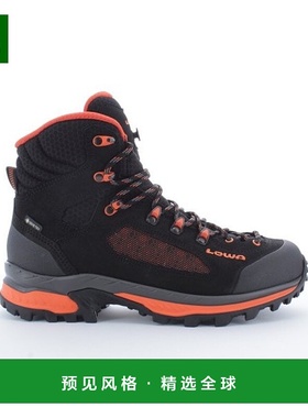 欧洲直邮LOWA CORVARA GTX MID男士黑色/橙色防水科技面料徒