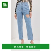 舒适时尚 1h可退 水晶心形牛仔裤 blue蓝色 香港直邮AREA 女士