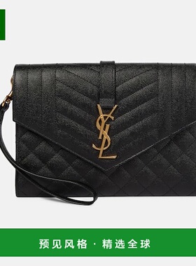 1h可退 香港直邮Saint Laurent 圣罗兰 女士 信封麦特拉斯凸纹皮