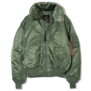 韩国直邮Alpha Industries B-15 飞行员夹克 苔绿色 男士外套