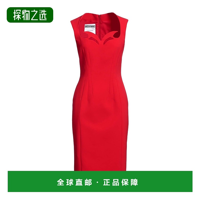 香港直邮Moschino 莫斯奇诺 女士 中长连衣裙 red红色 舒适时尚
