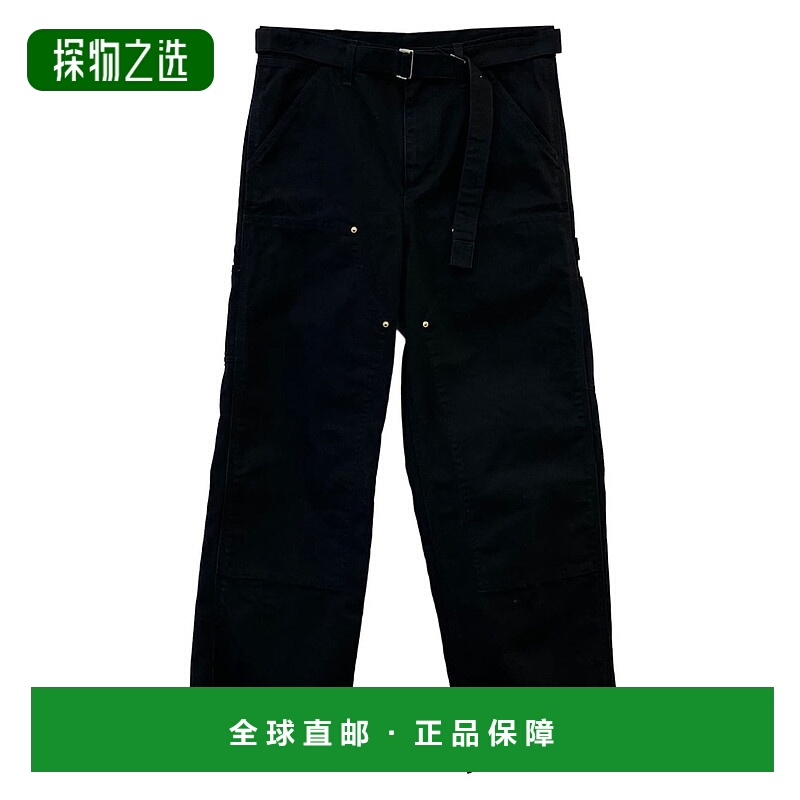 香港直邮Sacai 男士 SACAI X CARHARTT WIP 黑色裤子 2500991S001