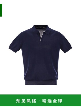 香港直邮FAY 男士T恤 NMMC1501740VHY00V7 SS2025 蓝色 Fay Cotto