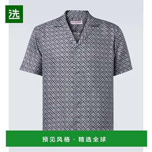 1h可退 香港直邮Orlebar Brown 男士 Maitan blowing 印花真丝衬