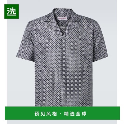 1h可退 香港直邮Orlebar Brown 男士 Maitan blowing 印花真丝衬