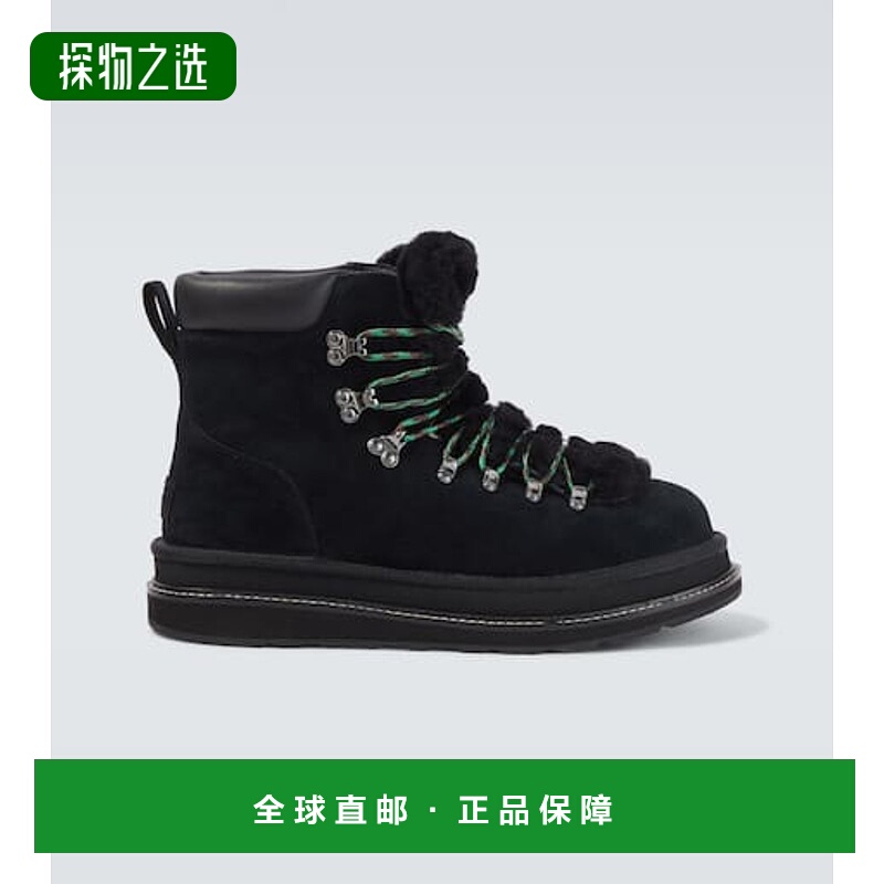 香港直邮Sacai 男士 x UGG 绒面革毛羊皮登山靴 black黑色 舒适时