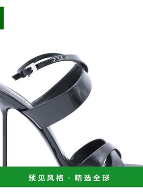 1h可退 香港直邮Paris Texas 女士 LIDIA 105 黑色皮质凉鞋 PX181