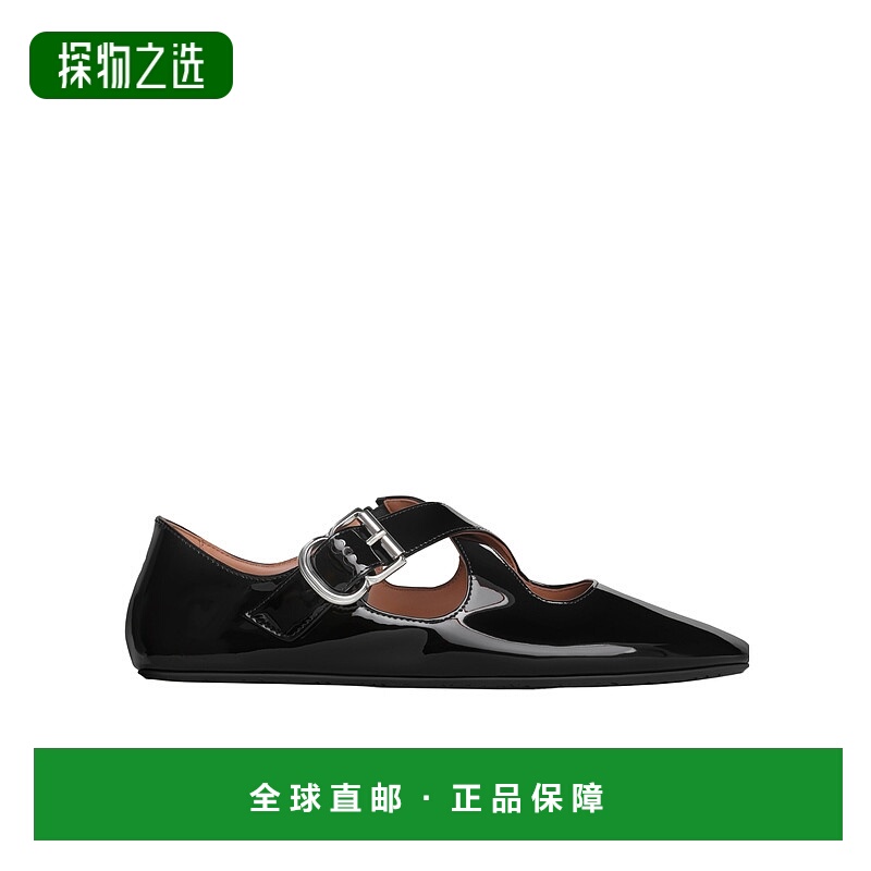 香港直邮Alaia 交叉带芭蕾平底鞋 AA3A046CK168