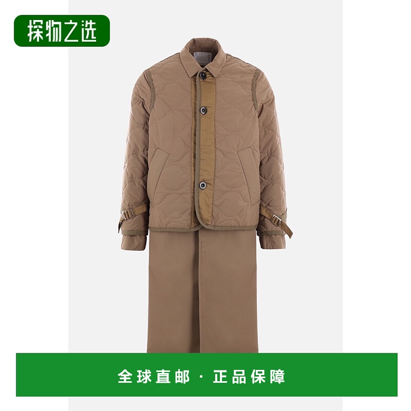 1h可退 香港直邮Sacai 男士 overcoat 防破裂尼龙表面夹克 240348