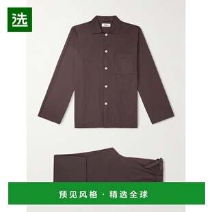 1h可退 香港直邮Tekla 男士 有机棉质府绸睡衣 SWTCOFFEE