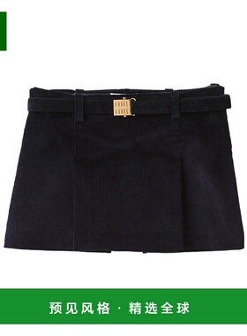 香港直邮Miu Miu 徽标迷你A字裙半身裙 MG206413I4SLMO