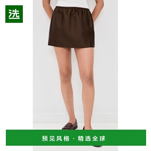 1h可退 香港直邮REFORMATION 女士 Elva 迷你半身裙 brown棕色 舒