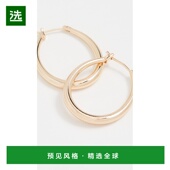 香港直邮Shashi 耳环 女士 1h可退 Ovale 圈式 metal金属色 舒适时