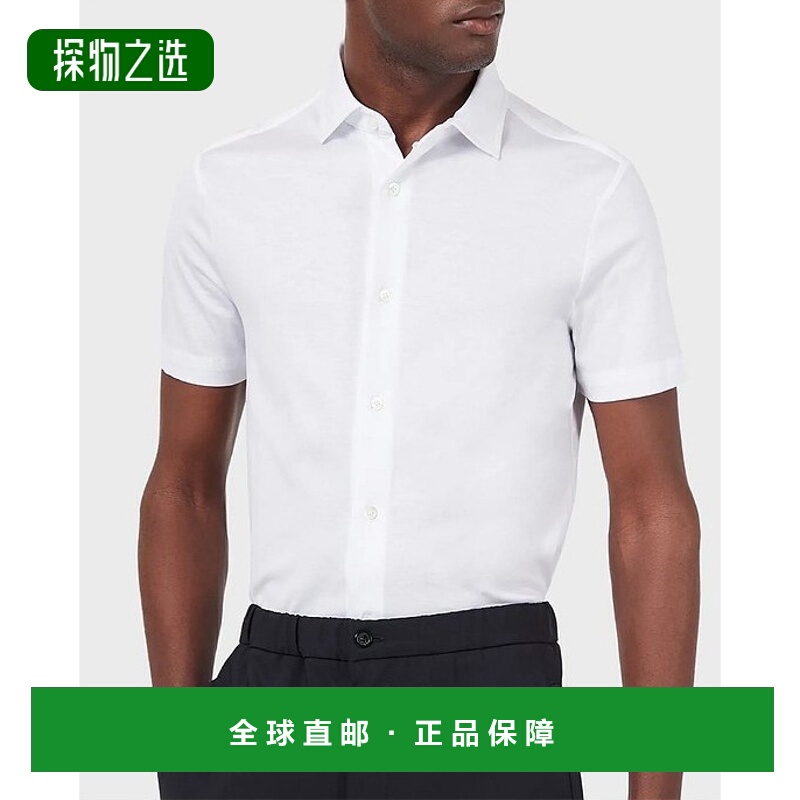 香港直邮Emporio Armani 徽标短袖衬衫 8N1CG01JUVZ阿玛尼