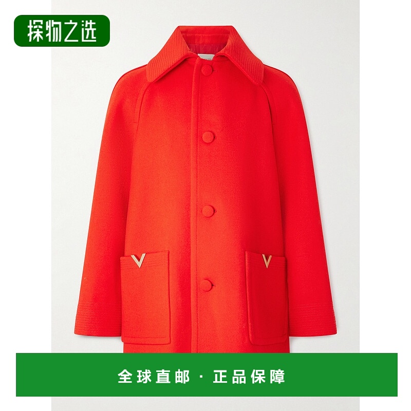 香港直邮valentino 华伦天奴 男士 標誌牌扣式大衣 7V0CAK15B4Y