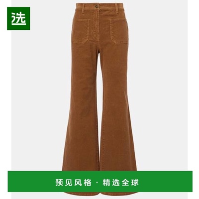 1h可退 香港直邮NILI LOTAN 女士 Florence 高腰灯芯绒喇叭长裤