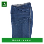 1h可退 不对称拉链棉质中长半身裙 女士 香港直邮Nensi Dojaka