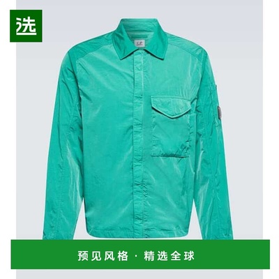 1h可退 香港直邮cp company 男士 Chrome-R 衬衫式夹克 green绿色