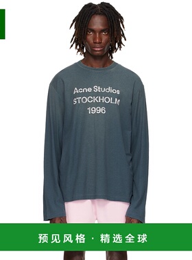 1h可退 香港直邮Acne Studios 艾克妮 男士 蓝色徽标 T 恤 CL0197