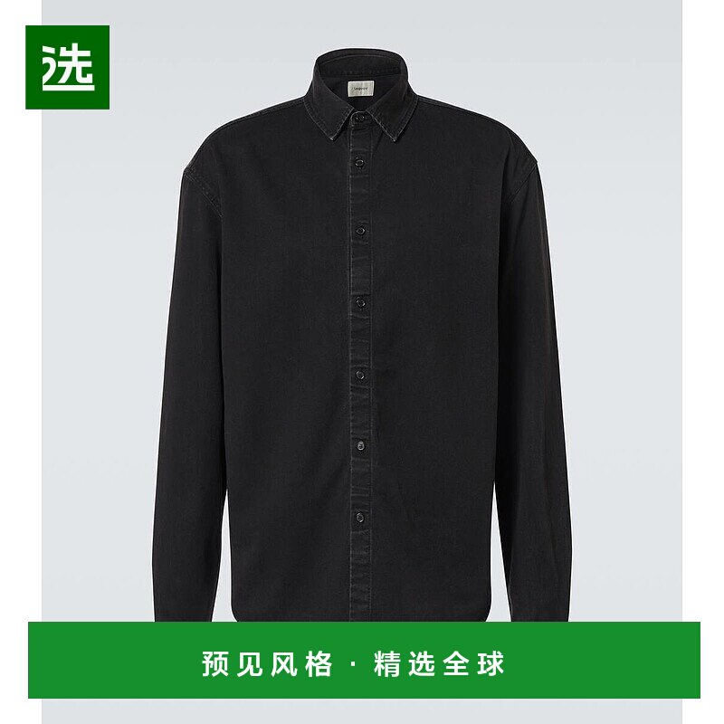 1h可退 香港直邮Saint Laurent 圣罗兰 男士 Cassandre 牛仔布衬