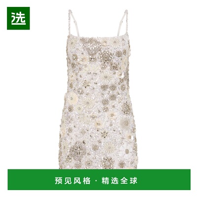 1h可退 香港直邮Rachel Gilbert 女士 Francesca 绣花薄纱迷你连