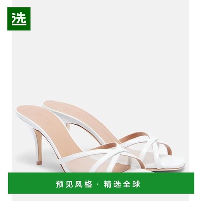 1h可退 香港直邮Malone Souliers 女士 Perla 70 皮质网纱凉拖