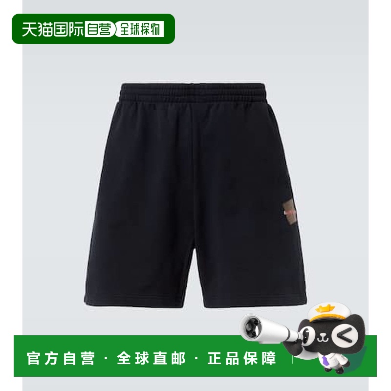 1h可退 香港直邮Balenciaga 巴黎世家 男士 徽标棉质抓绒短裤