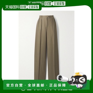 香港直邮The 褶裥棉丝混纺直筒裤 Row Randa 5921W22 女士 1h可退