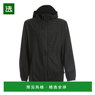 香港直邮RAINS 男士夹克 18370BLACK SS2022 黑色 Waterproof hoo