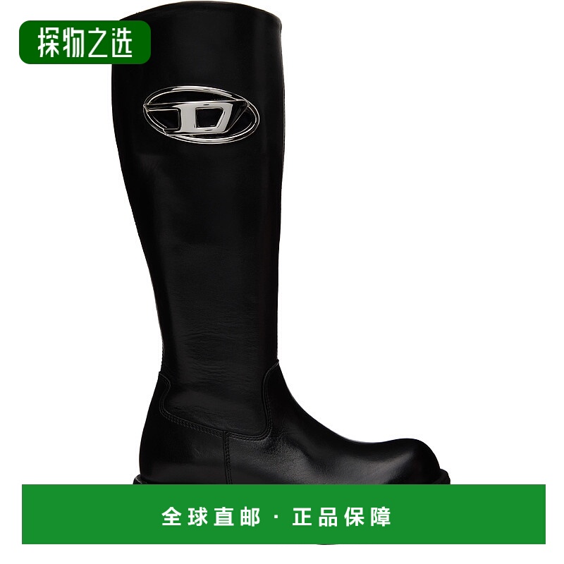 香港直邮Diesel 迪赛 女士 黑色 D-Hammer Hb D W 高筒靴 Y03417P