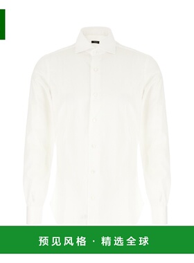香港直邮BARBA 男士衬衫 47033I1U1301 SS2025 白色 White cotton