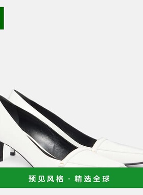 1h可退 香港直邮KHAITE 女士 Celia 50 皮质浅口鞋 white白色 舒